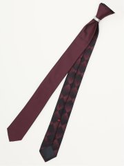 シルク混 リング付きナロータイ 5cm幅