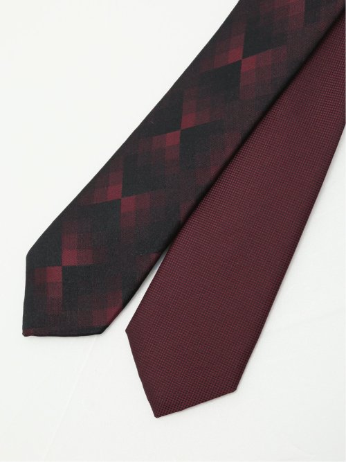 シルク混 リング付きナロータイ 5cm幅