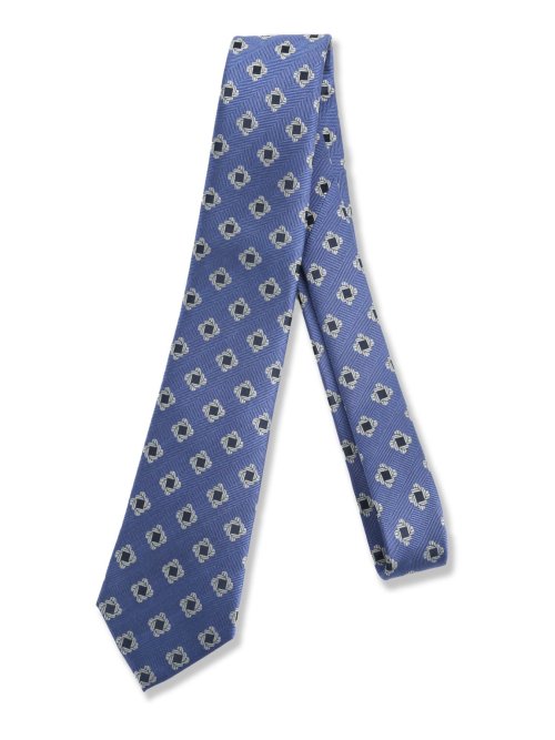 シルク混 ネクタイ＆チーフセット 小紋