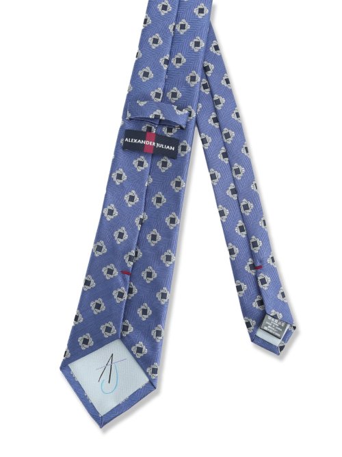 シルク混 ネクタイ＆チーフセット 小紋