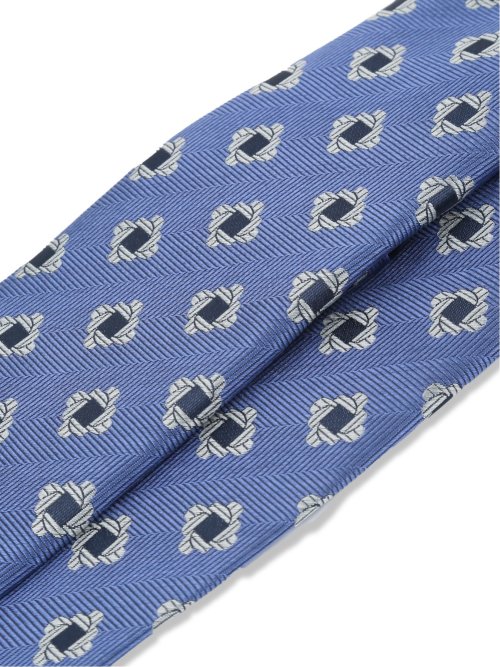 シルク混 ネクタイ＆チーフセット 小紋