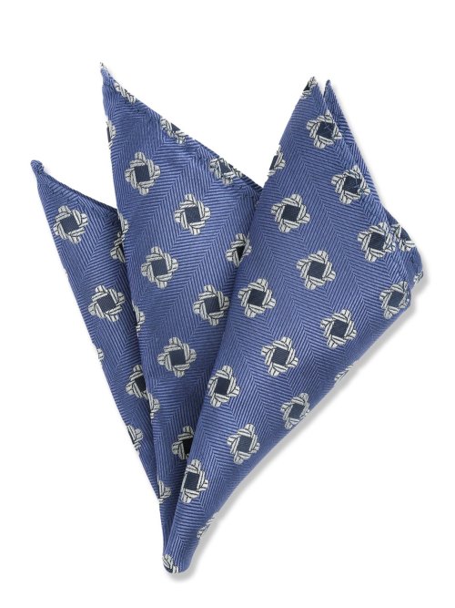 シルク混 ネクタイ＆チーフセット 小紋