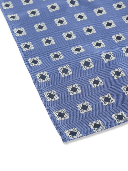 シルク混 ネクタイ＆チーフセット 小紋