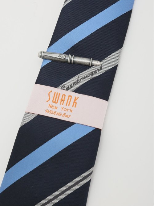 スワンク/SWANK シルク混 ネクタイ＆タイバーセット