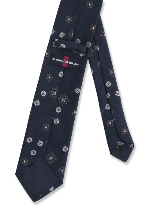 イタリア製 シルク混小紋柄 レギュラータイ 8.0cm幅