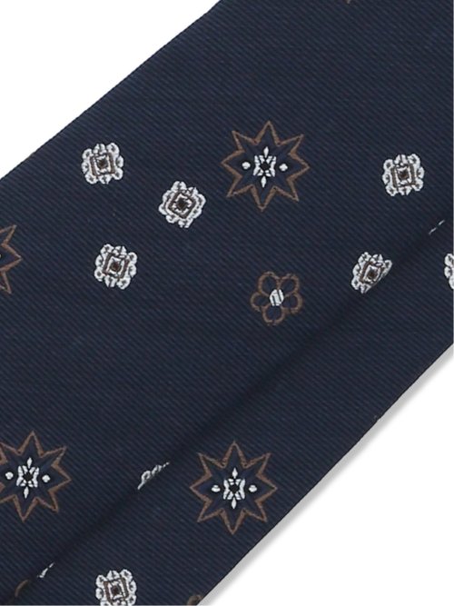 イタリア製 シルク混小紋柄 レギュラータイ 8.0cm幅