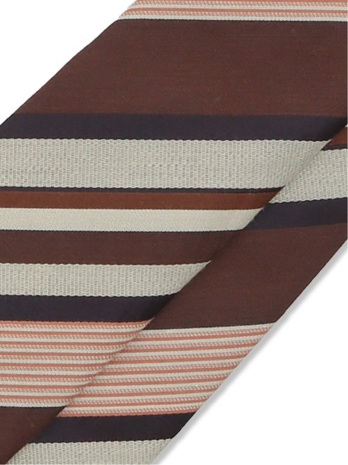 イタリア製 シルク混ストライプ柄 レギュラータイ 8.0cm幅