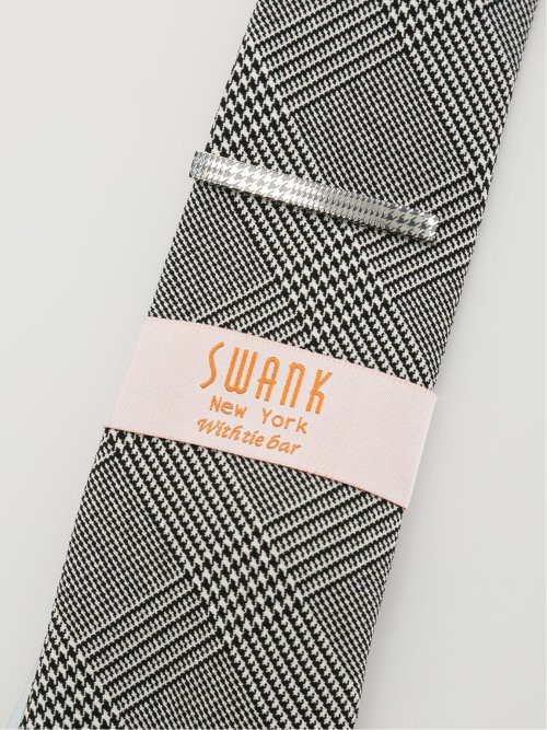 スワンク/SWANK シルク混 ネクタイ＆タイバーセット