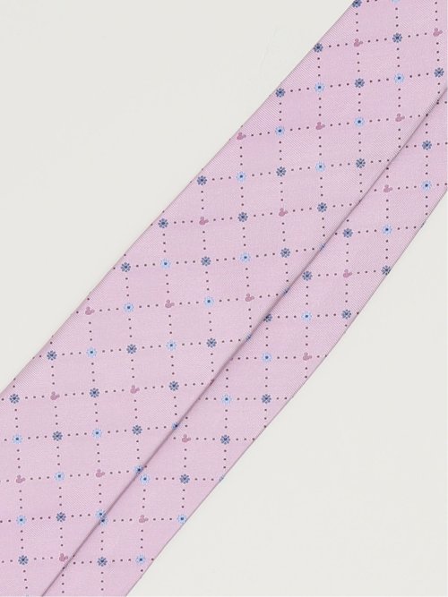 ディズニー/DISNEY シルク小紋柄 レギュラータイ 8.0cm幅