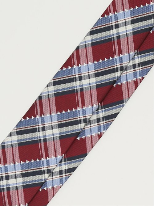 ディズニー/DISNEY シルクチェック柄 レギュラータイ 8.0cm幅