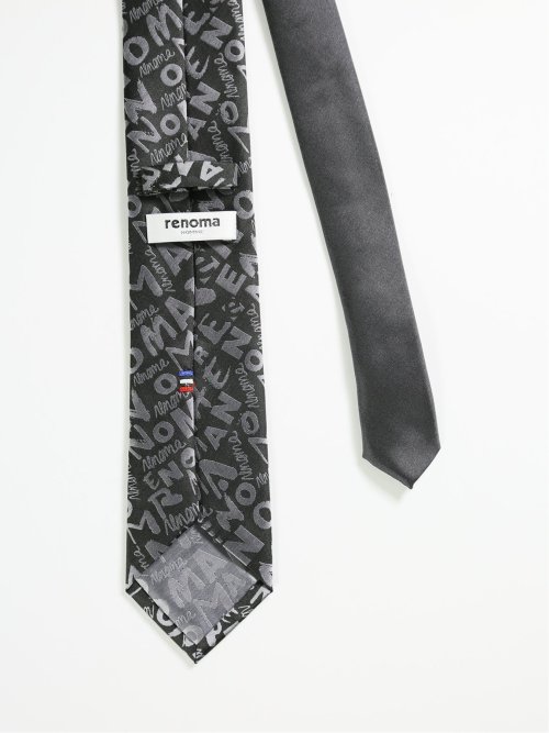 シルク パネル柄 ナロータイ 7.0cm幅