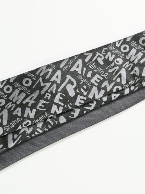 シルク パネル柄 ナロータイ 7.0cm幅