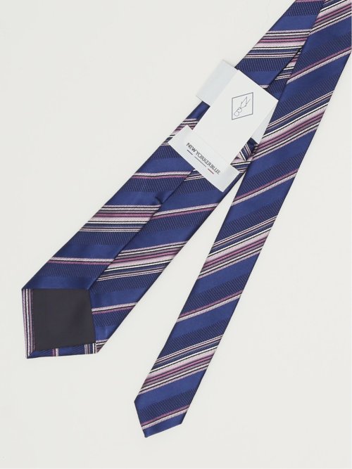ニューヨーカーブルー/NEWYORKER BLUE シルクレギュラータイ 8.0cm幅