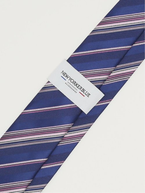 ニューヨーカーブルー/NEWYORKER BLUE シルクレギュラータイ 8.0cm幅