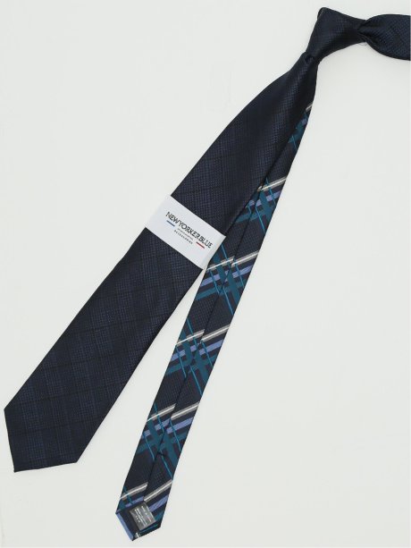 ネクタイ メンズ ビジネス シルク レギュラー 8.0cm幅 ニューヨーカーブルー/NEWYORKER BLUE