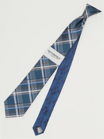 ニューヨーカーブルー/NEWYORKER BLUE シルクレギュラータイ 8.0cm幅