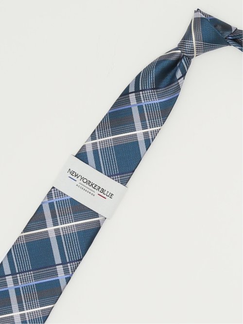 ニューヨーカーブルー/NEWYORKER BLUE シルクレギュラータイ 8.0cm幅