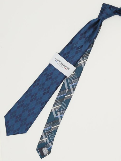 ニューヨーカーブルー/NEWYORKER BLUE シルクレギュラータイ 8.0cm幅