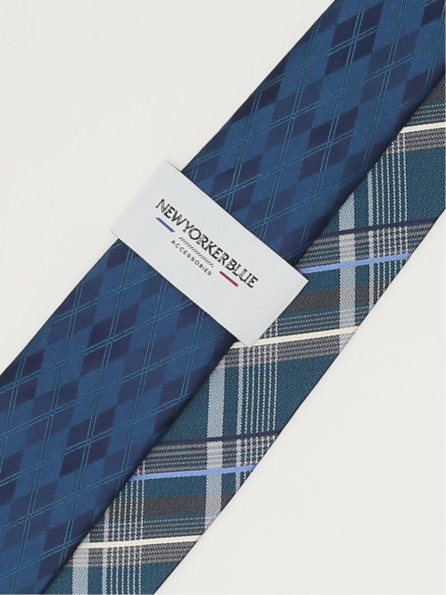 ニューヨーカーブルー/NEWYORKER BLUE シルクレギュラータイ 8.0cm幅