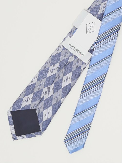 ニューヨーカーブルー/NEWYORKER BLUE シルクレギュラータイ 8.0cm幅