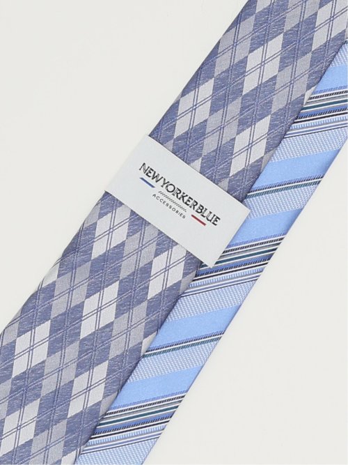 ニューヨーカーブルー/NEWYORKER BLUE シルクレギュラータイ 8.0cm幅