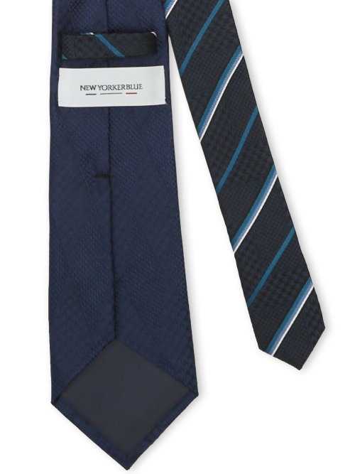ニューヨーカーブルー/NEWYORKER BLUE シルクレギュラータイ 8.0cm幅