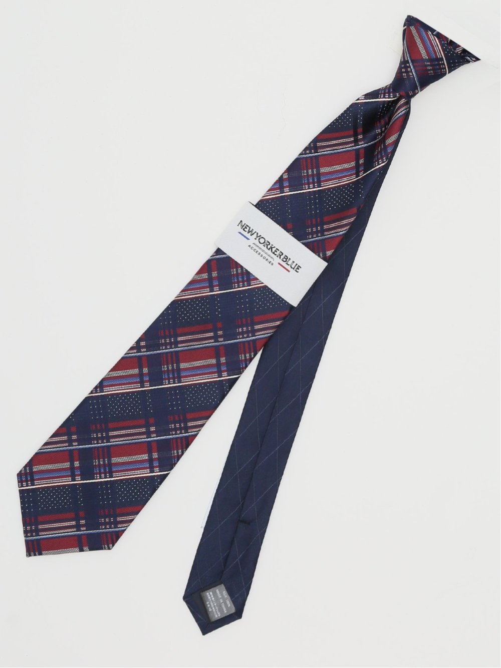 ニューヨーカーブルー/NEWYORKER BLUE シルクレギュラータイ 8.0cm幅