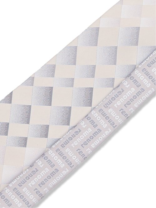 シルク パネル柄 ナロータイ 7.0cm幅