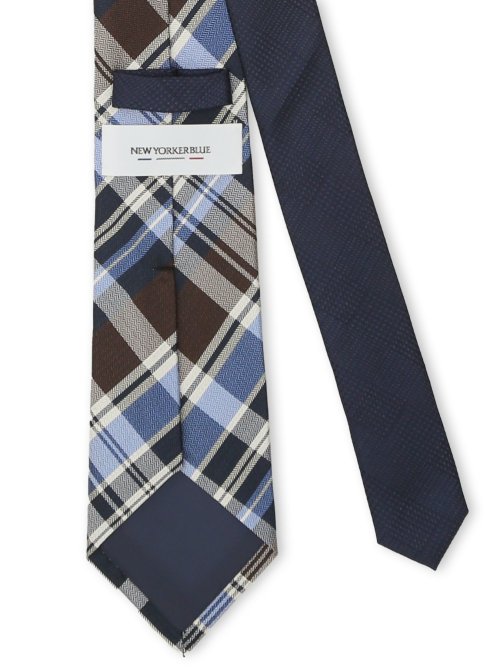ニューヨーカーブルー/NEWYORKER BLUE シルクレギュラータイ 8.0cm幅