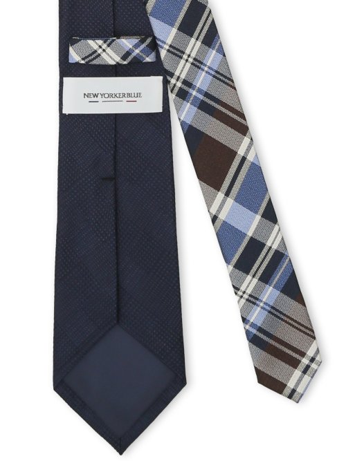 ニューヨーカーブルー/NEWYORKER BLUE シルクレギュラータイ 8.0cm幅
