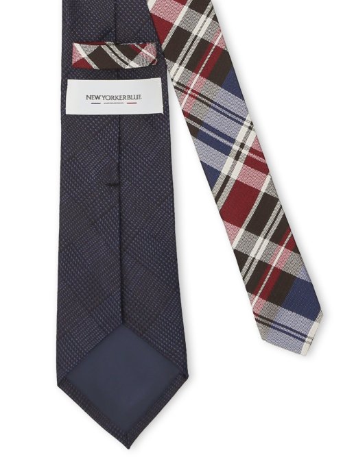 ニューヨーカーブルー/NEWYORKER BLUE シルクレギュラータイ 8.0cm幅