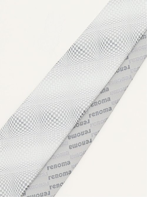 シルク パネル柄 ナロータイ 7.0cm幅