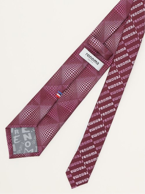 シルク パネル柄 ナロータイ 7.0cm幅