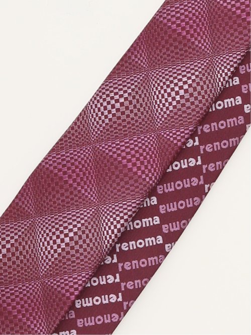 シルク パネル柄 ナロータイ 7.0cm幅