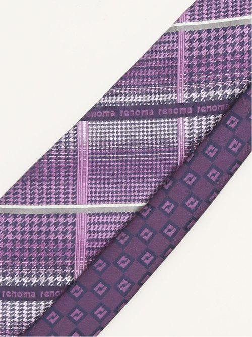 シルク パネル柄 ナロータイ 7.0cm幅