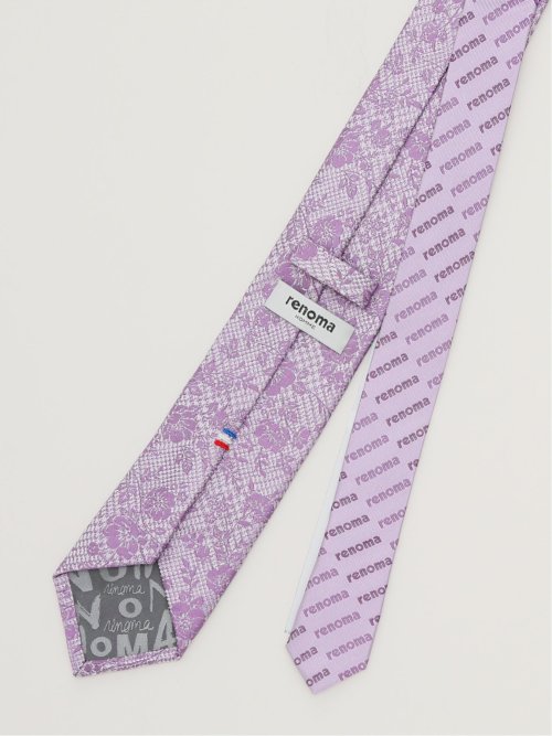 シルク パネル柄 ナロータイ 7.0cm幅