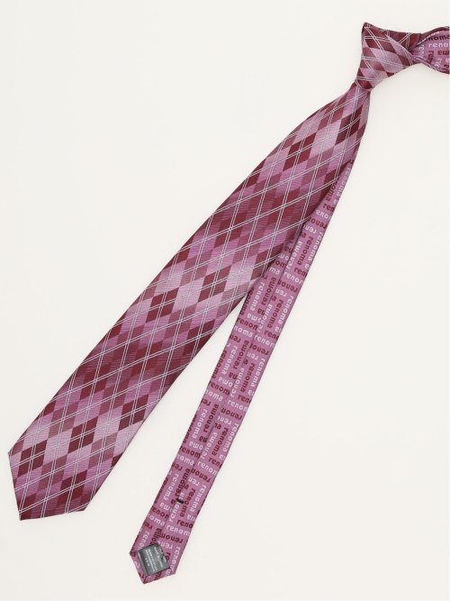 シルク パネル柄 ナロータイ 7.0cm幅