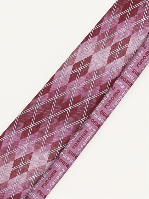 シルク パネル柄 ナロータイ 7.0cm幅