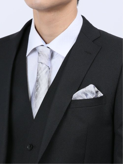 シルク パネル柄 ナロータイ 7.0cm幅