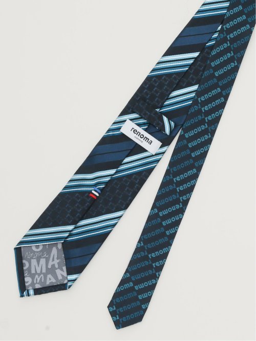 シルク パネル柄 ナロータイ 7.0cm幅