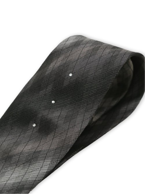 シルク ラインストーン付き ナロータイ 7.0cm幅