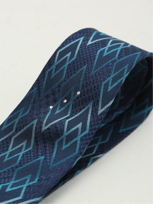 シルク ラインストーン付き ナロータイ 7.0cm幅