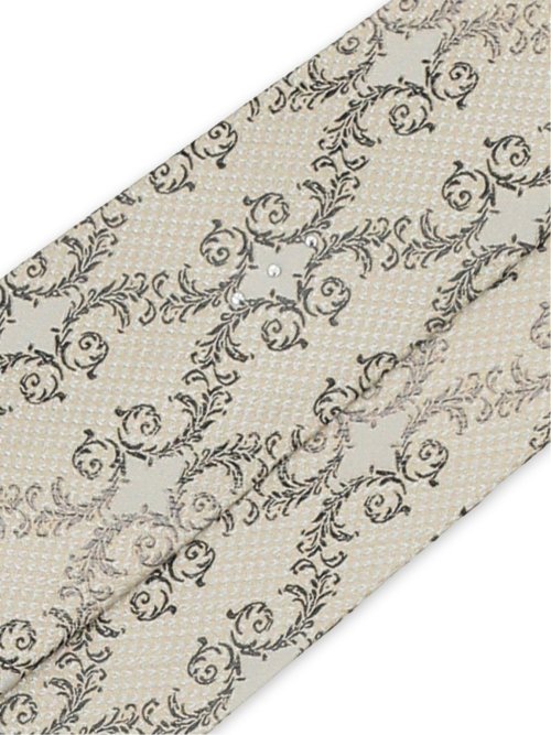 シルク ラインストーン付き ナロータイ 7.0cm幅