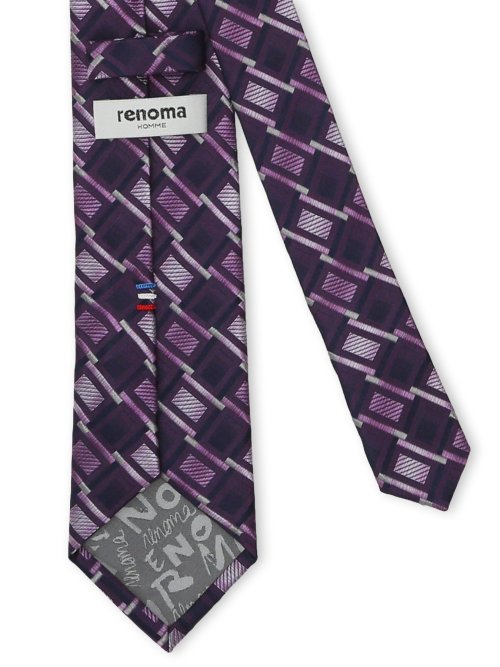 シルク ラインストーン付き ナロータイ 7.0cm幅