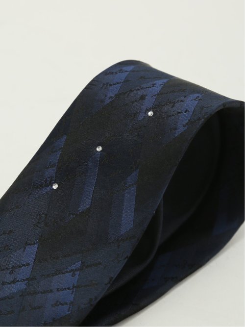 シルク ラインストーン付き ナロータイ 7.0cm幅