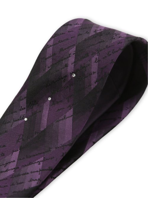 シルク ラインストーン付き ナロータイ 7.0cm幅