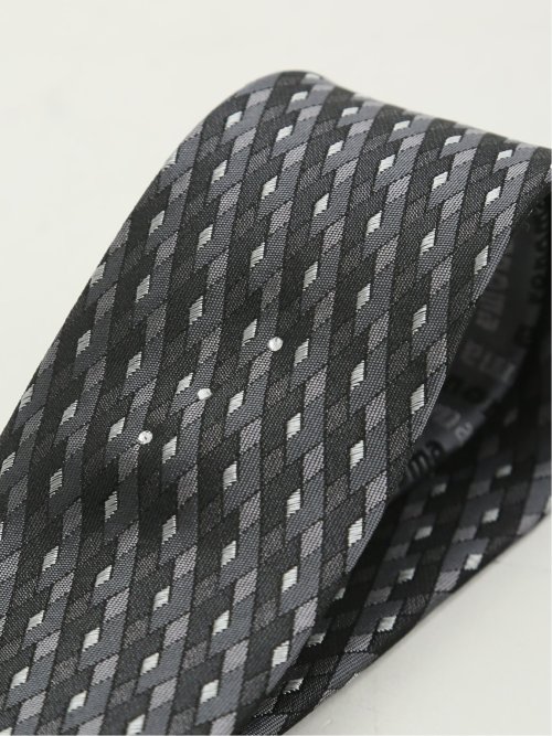 シルク ラインストーン付き ナロータイ&チーフセット