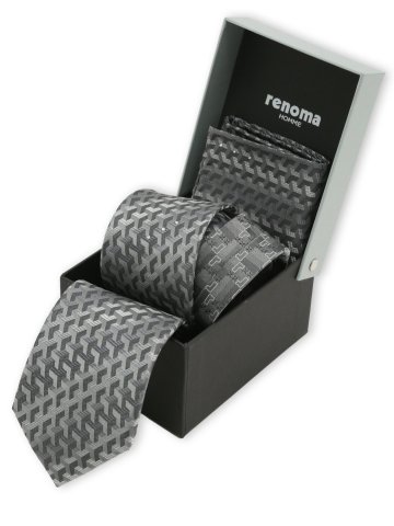 シルク ラインストーン付き ナロータイ&チーフセット