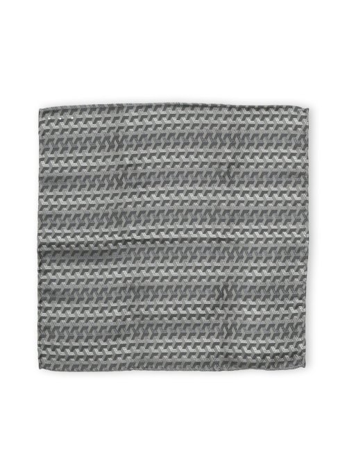 シルク ラインストーン付き ナロータイ&チーフセット