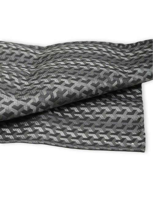 シルク ラインストーン付き ナロータイ&チーフセット